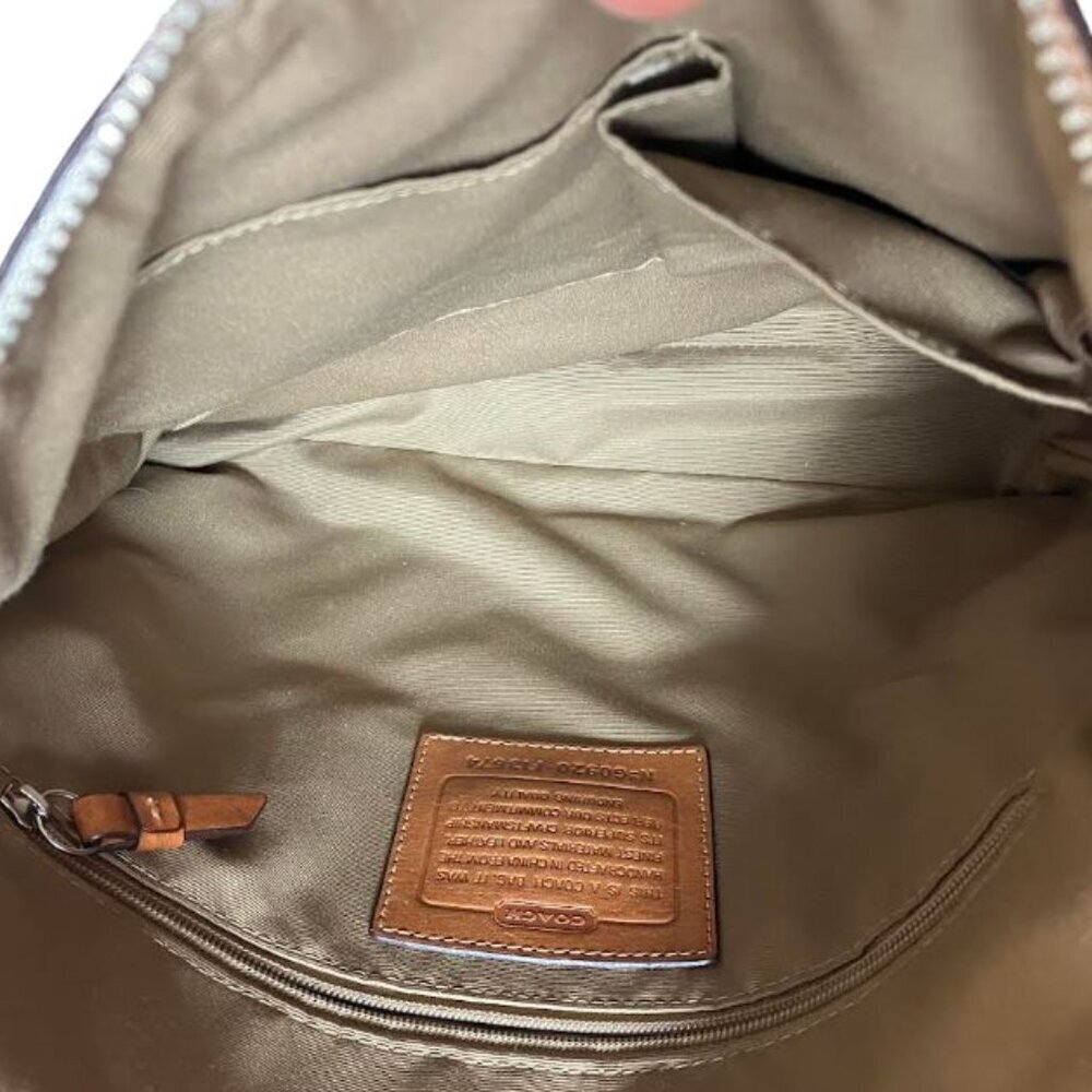 Coach Signature Bag with Cream Stripe Vintage EUC - Picture 7 of 8